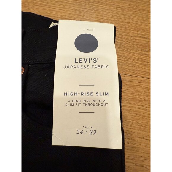 NWT Levi's Japanese Selvedge High Rise Slim Jeans in Black - Picture 5 of 7